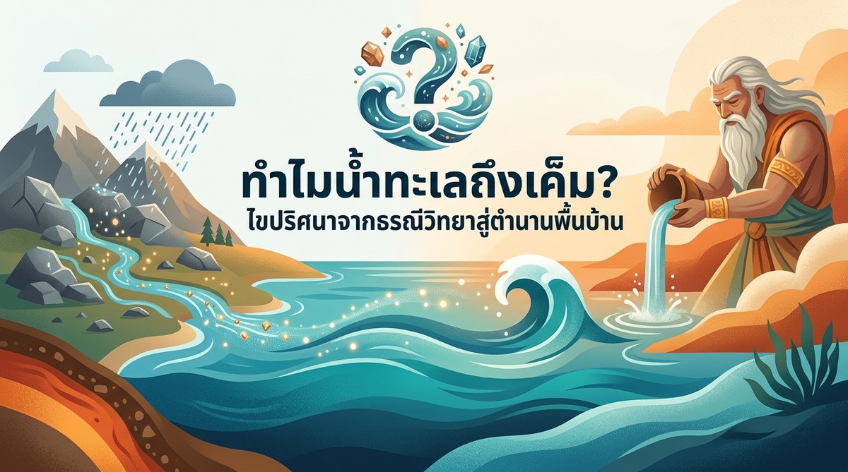 ทำไมน้ำทะเลถึงเค็ม? ไขปริศนาจากธรณีวิทยาสู่ตำนานพื้นบ้าน